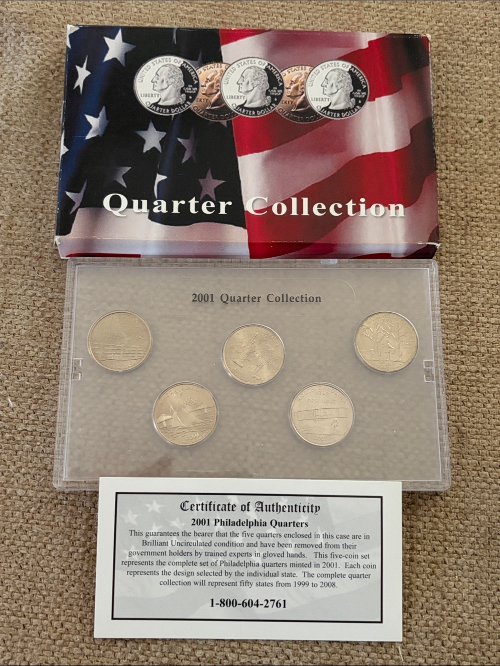 2001 Quarter uncirculated Collection Display Set